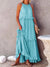 Lang Kjole Dame Elegant Snitt Polyester og Bomull 4