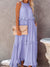Lang Kjole Dame Elegant Snitt Polyester og Bomull 5