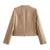 Tweed cropped jakke for kvinner