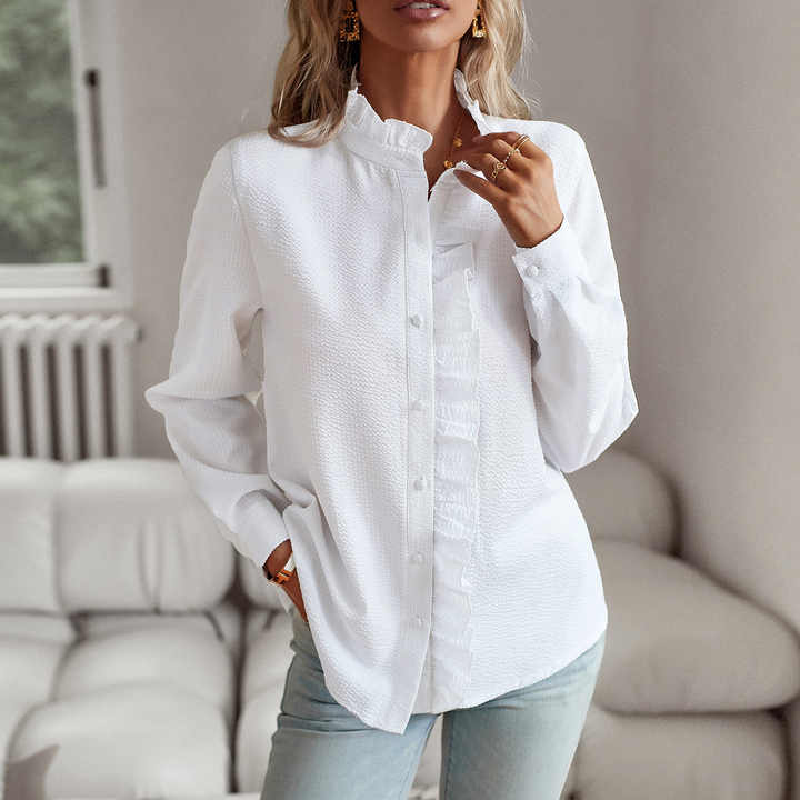 Variant image for Kvinne Bluse Elegant Langermet Polyester-9