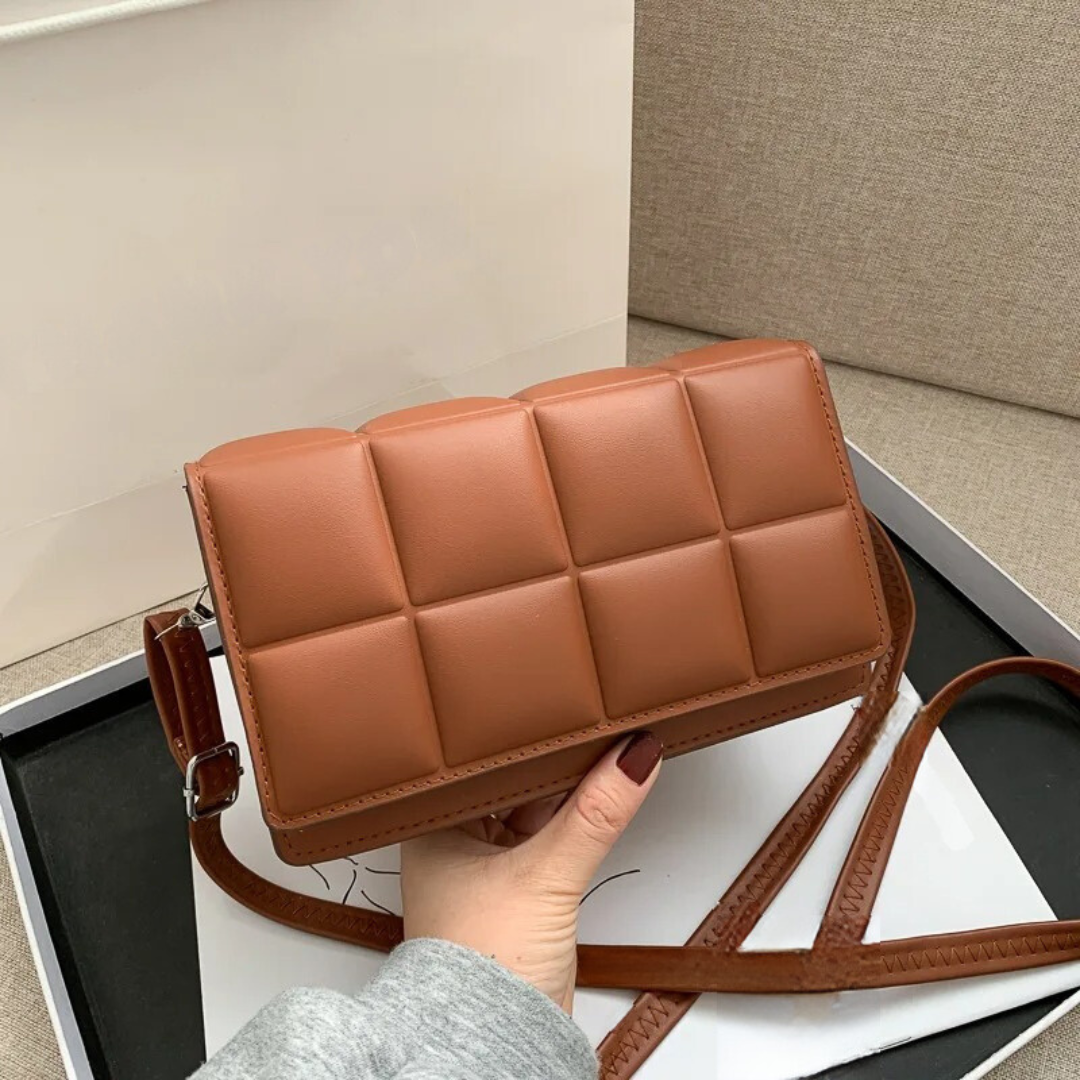 Liten crossbody-veske i skinn for kvinner