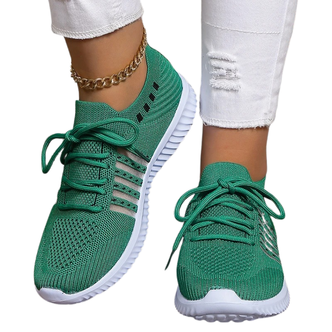 Pustende strikkede joggesko for kvinner