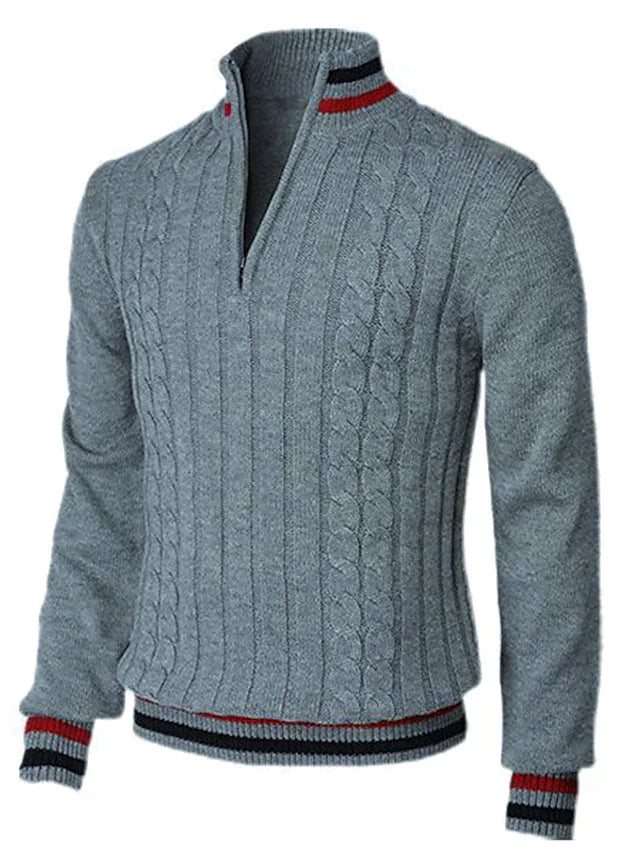 Variant image for Herre Genser Half Zip Strikkemateriale Italiensk Design-11