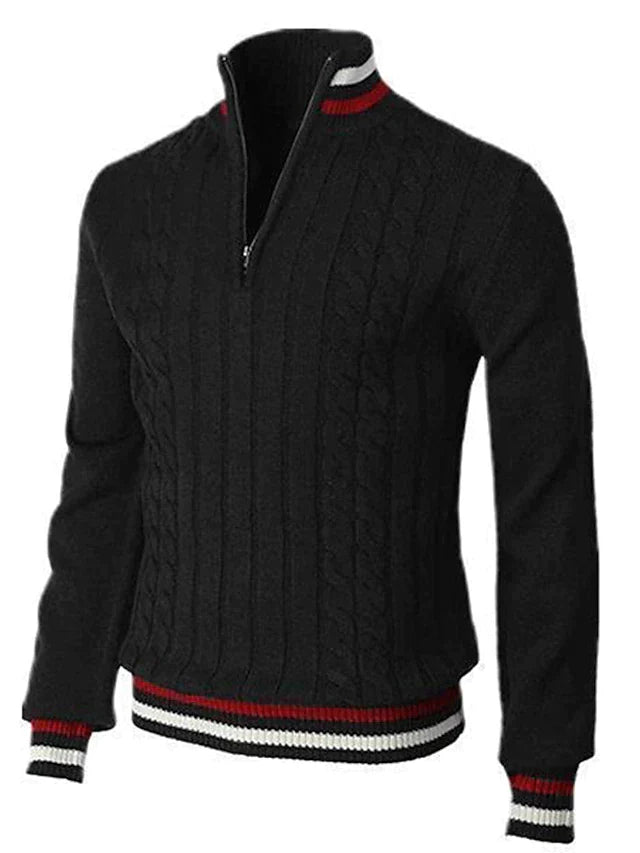 Variant image for Herre Genser Half Zip Strikkemateriale Italiensk Design-38