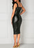 Svart Bodycon skinnkjole