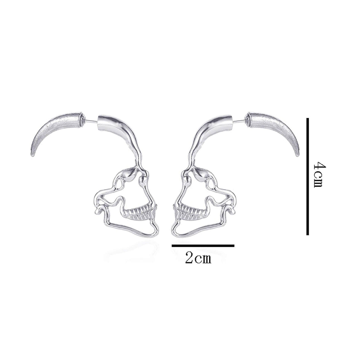 Hollow Skull Stud øredobber