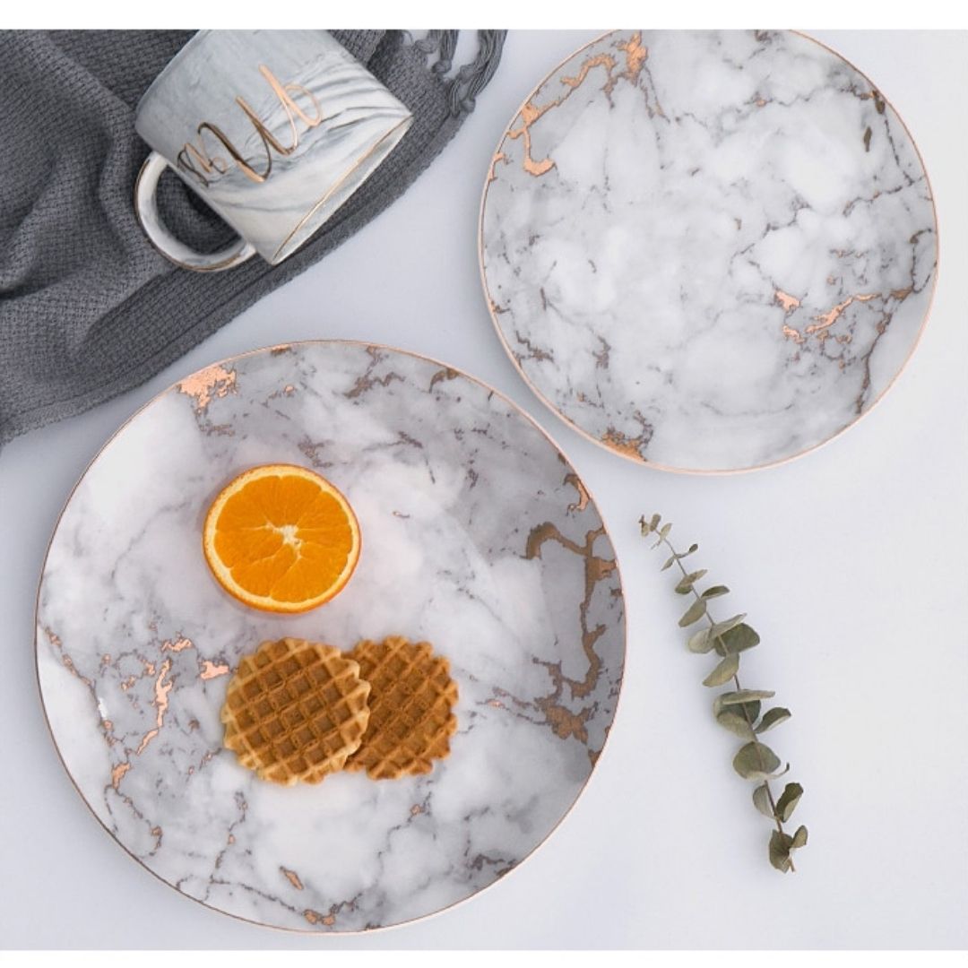 Keramisk marmorplate