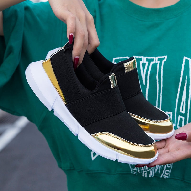 Pustende slip-on sko for kvinner