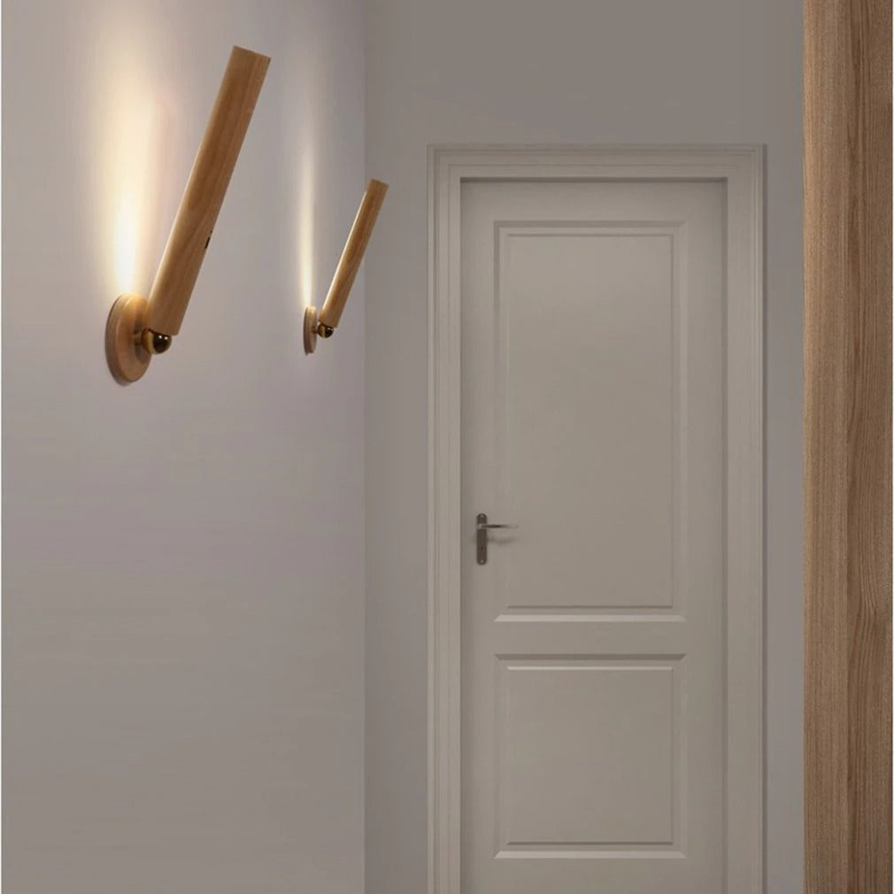 LED 360° roterende vegglampe i tre