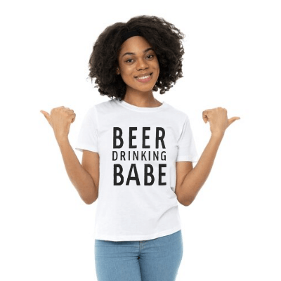 Beer-Drinking Babe Tee