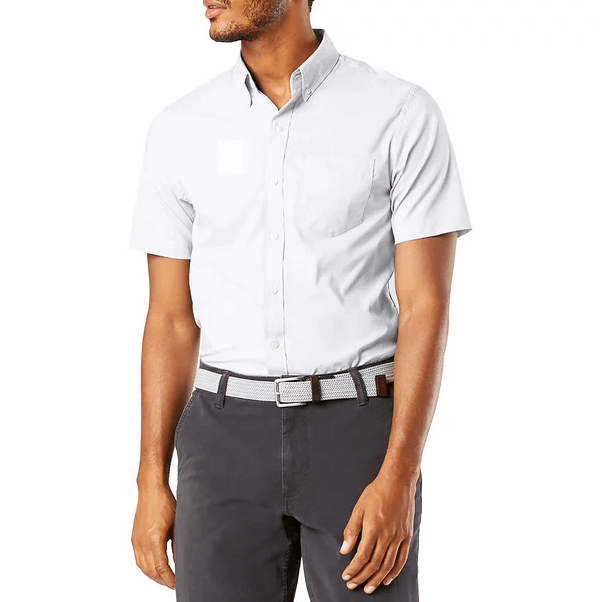 Poloskjorte med knapp for menn