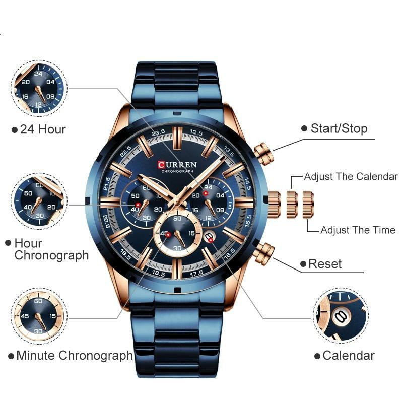 Curren Business Chronograph  Watch