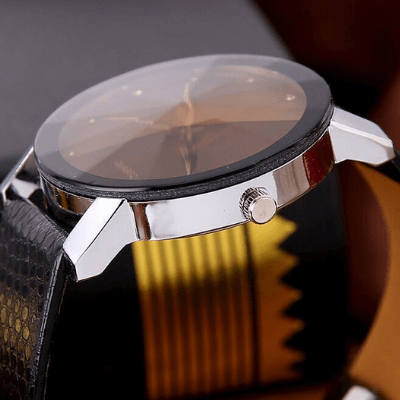 Kvarts skinnklokke for menn