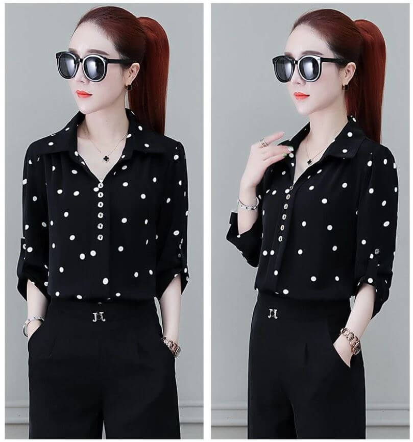 Chiffonbluse for kvinner