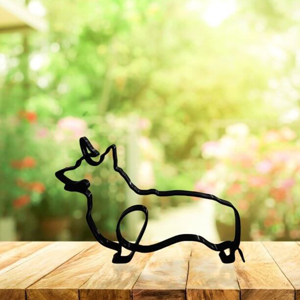 Minimalistisk hundekunstskulptur