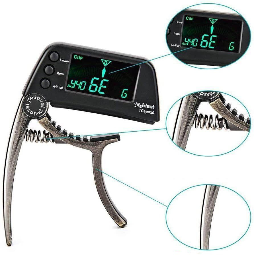 2-i-1 gitar Capo og tuner