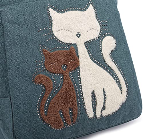 Katt Brodery  Lerretsveske