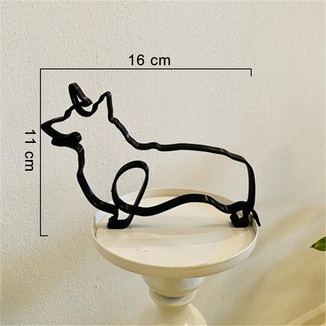 Minimalistisk hundekunstskulptur