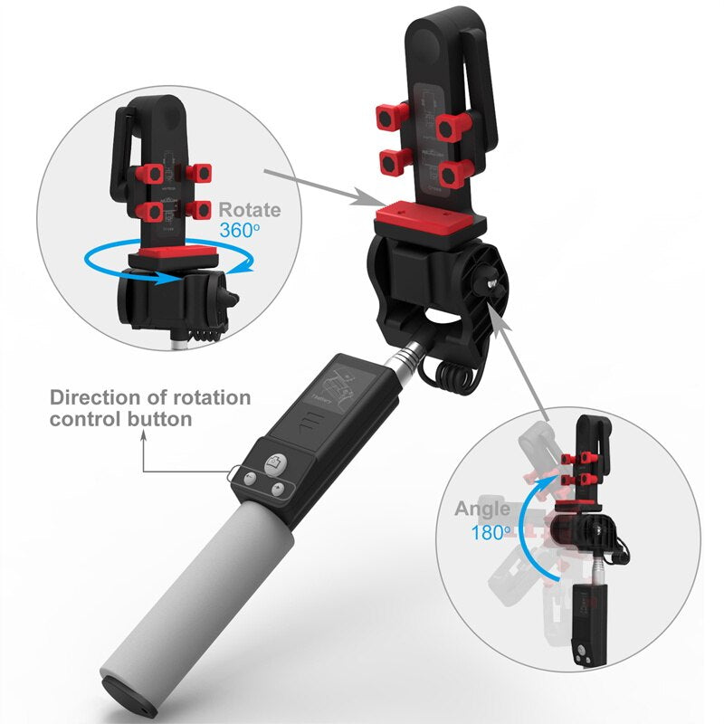 360 ° Rotasjon Selfie Stick