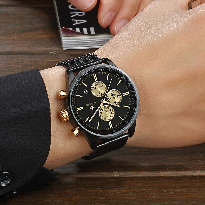 Ultra-tynn kronograf armbåndsur