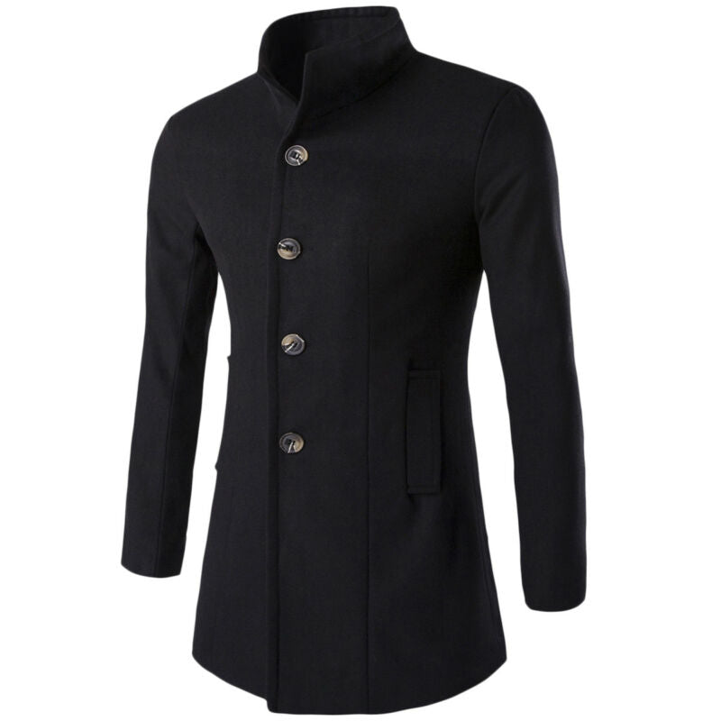 Trenchcoat for menn med krage