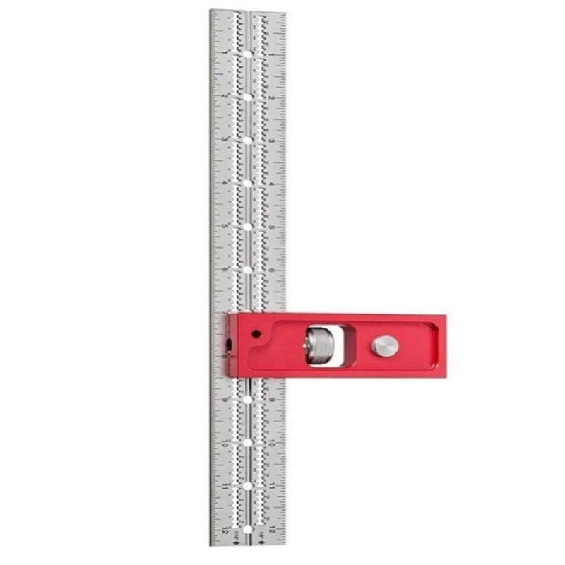 Justerbar kantlinjal for trebearbeiding