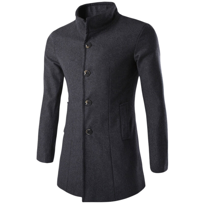 Trenchcoat for menn med krage