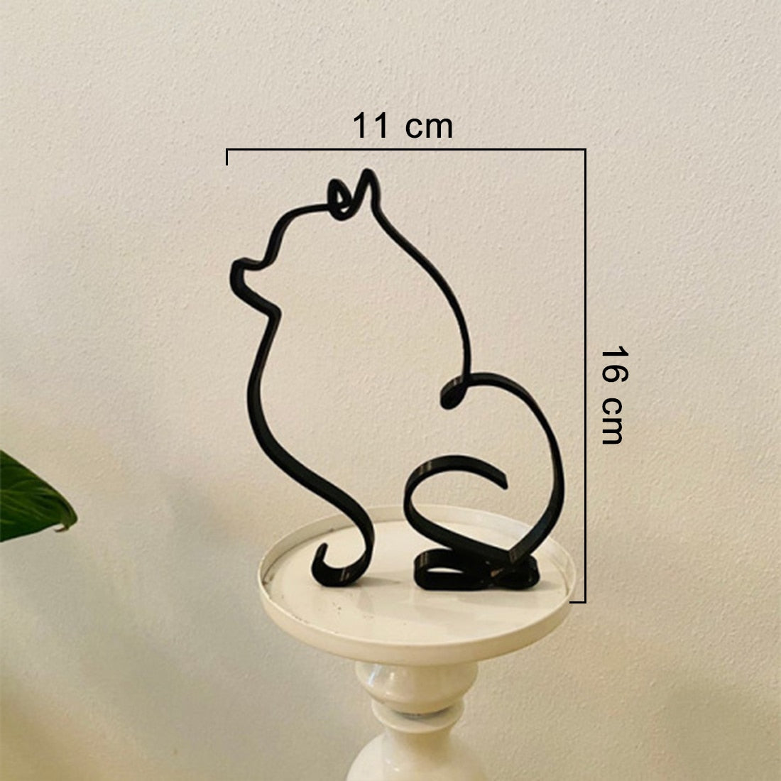 Minimalistisk hundekunstskulptur