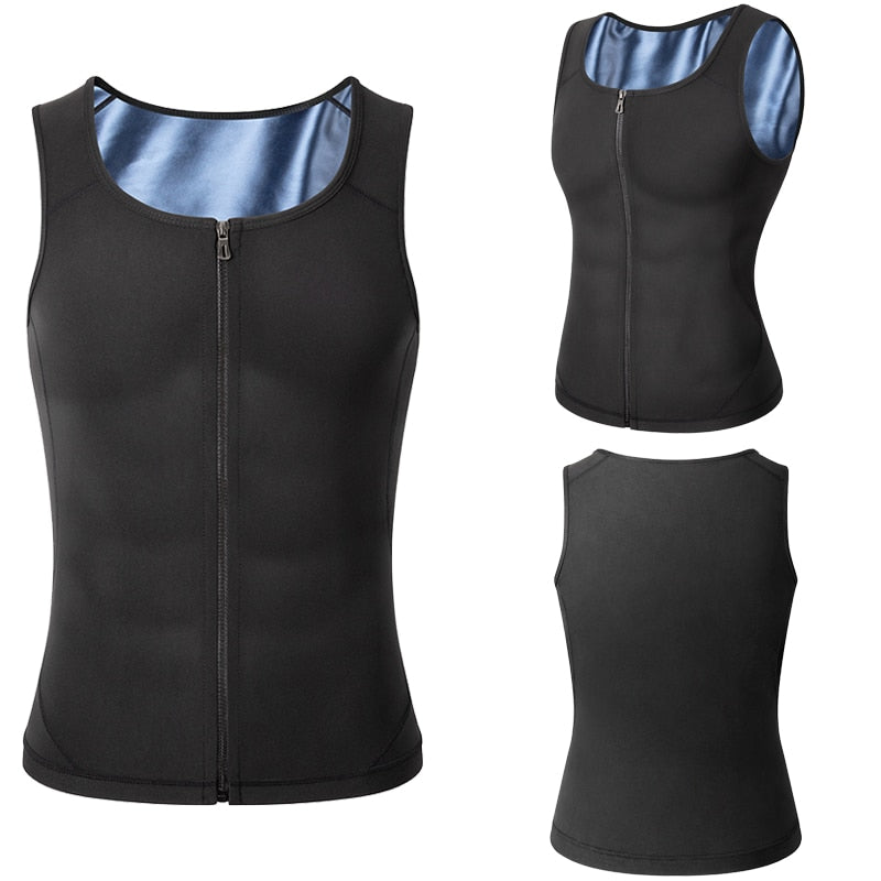 Sauna Sweat Glidelåsvest for menn