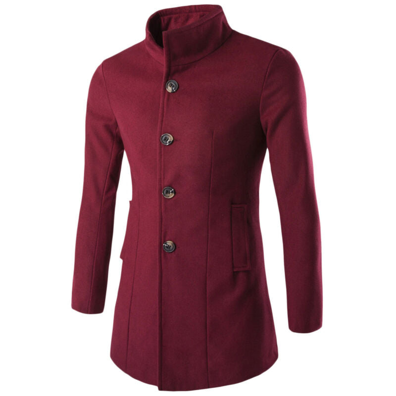 Trenchcoat for menn med krage