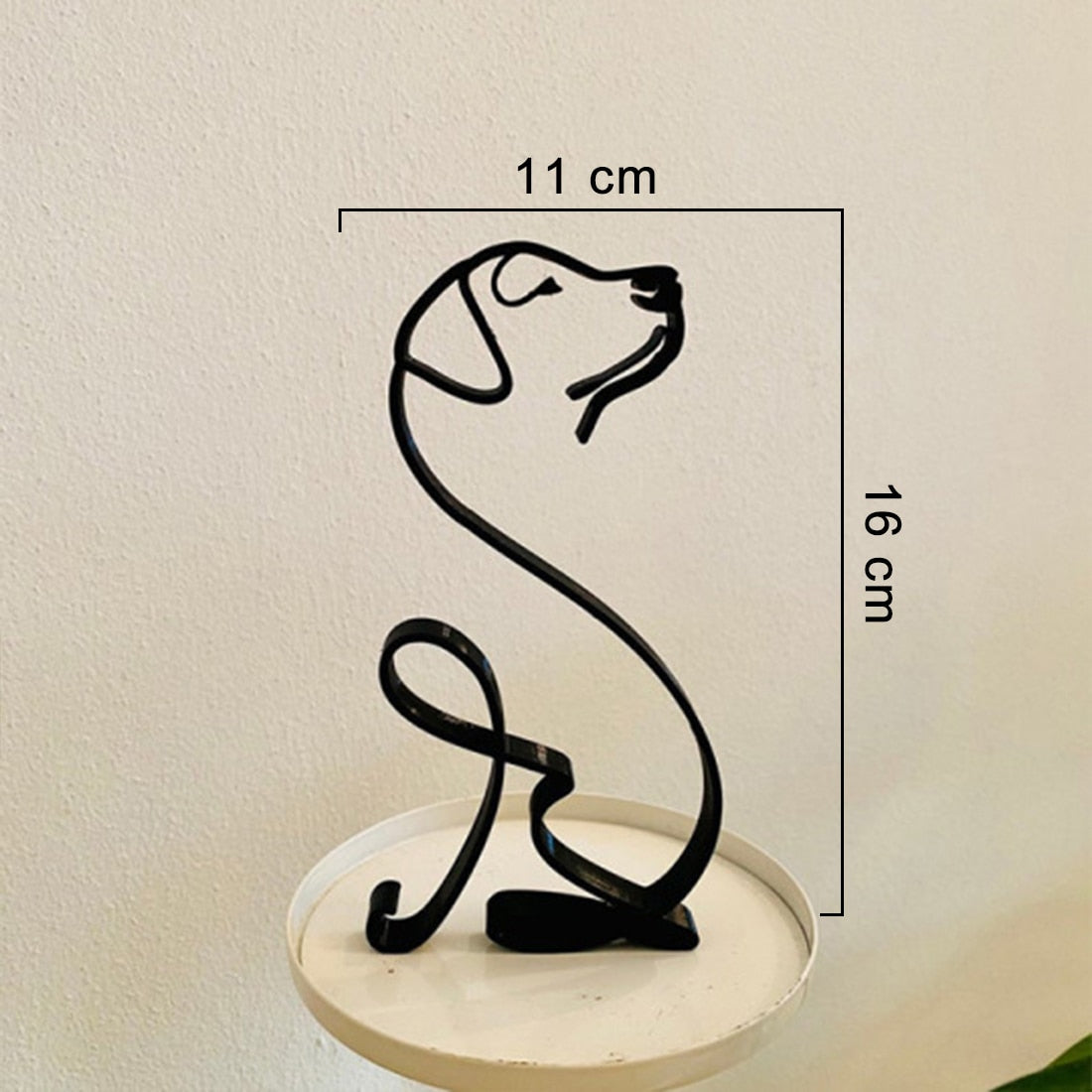 Minimalistisk hundekunstskulptur