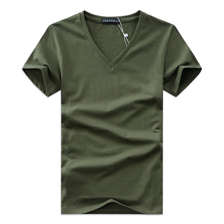 Slim Fit V-hals T-skjorte for menn