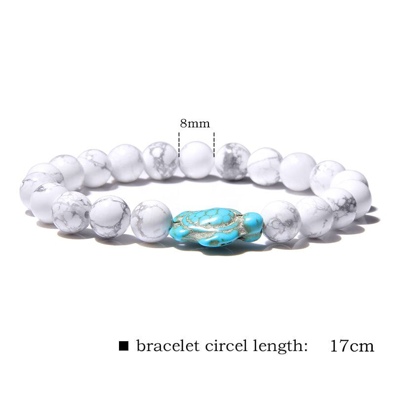 Turkis Beaded Turtle Armbånd