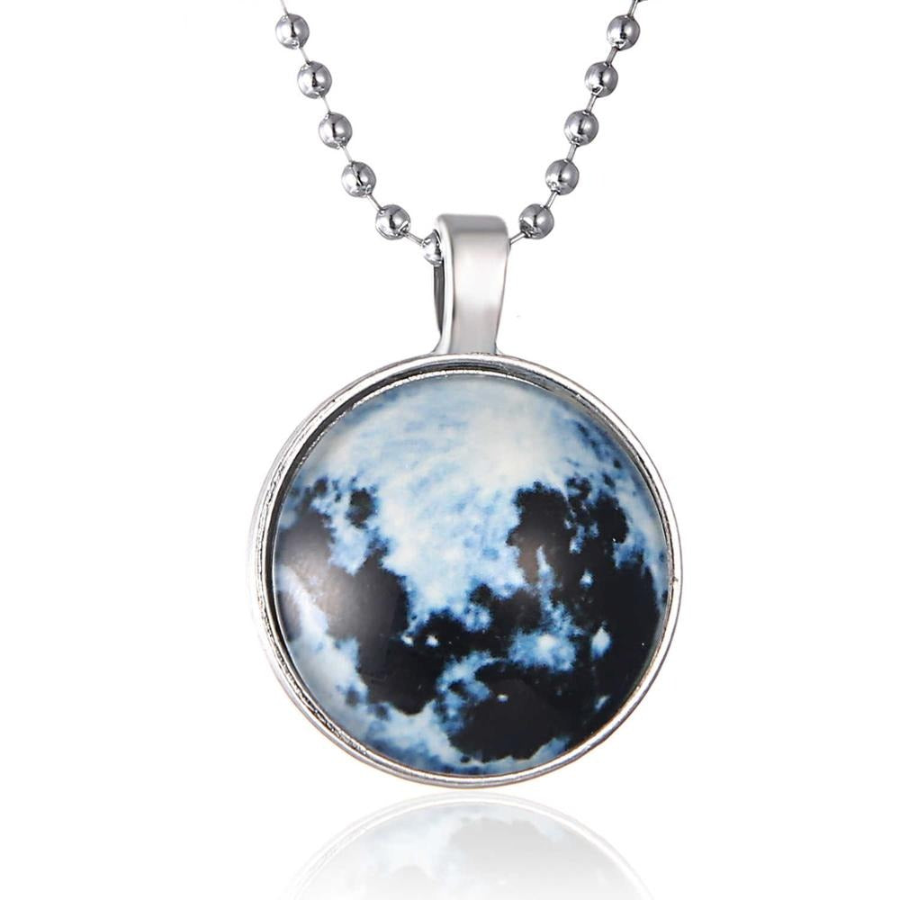 Glow in the Dark Moon Halskjede