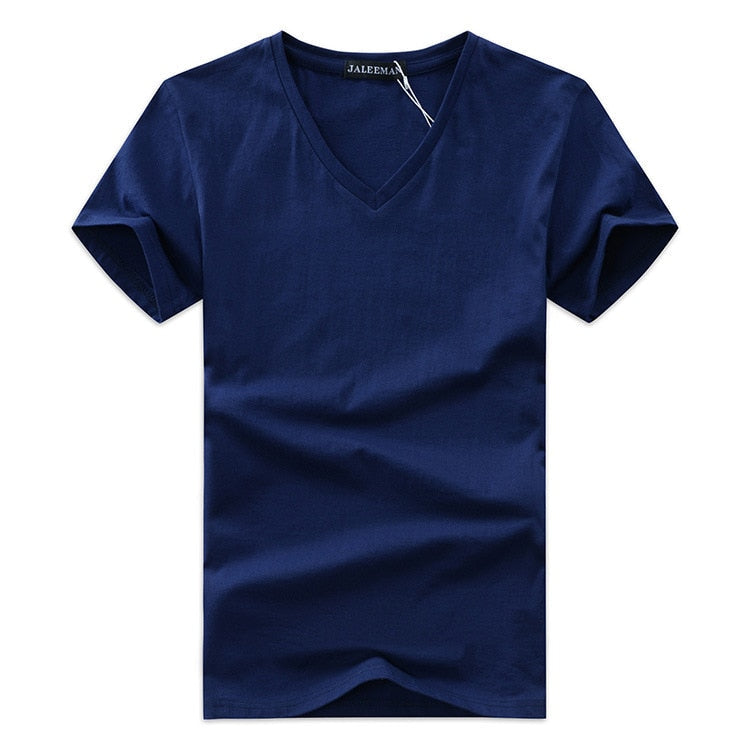 Slim Fit V-hals T-skjorte for menn