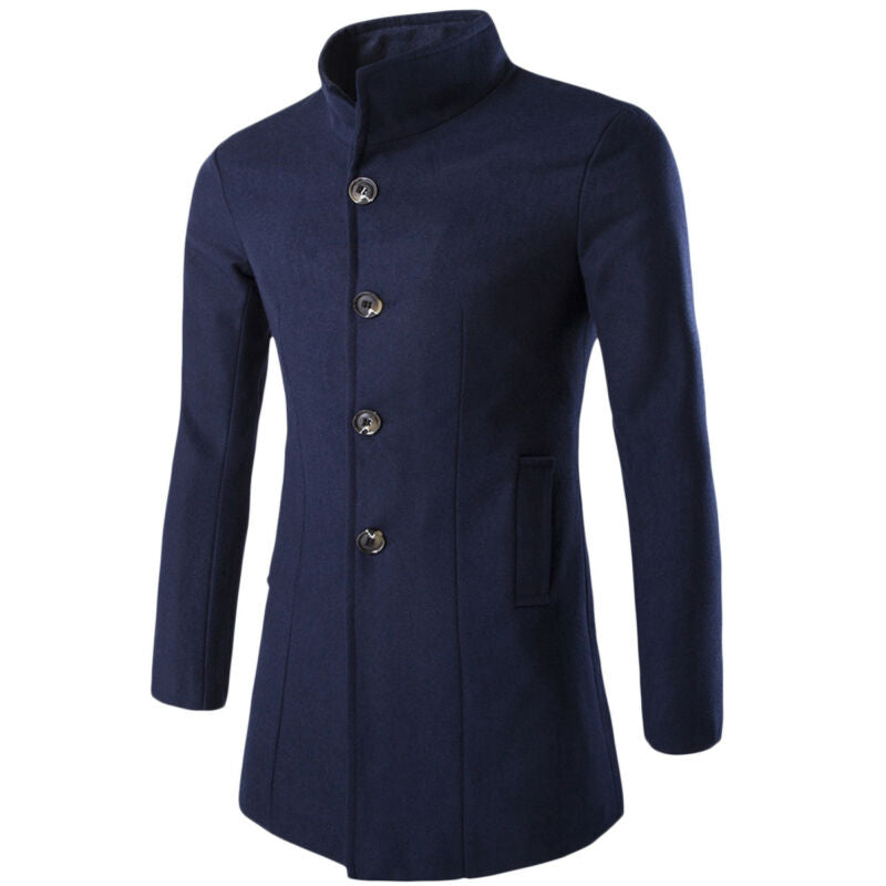 Trenchcoat for menn med krage