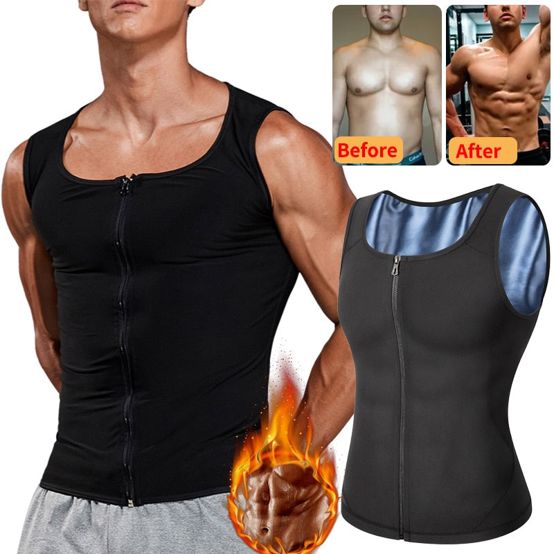 Sauna Sweat Glidelåsvest for menn