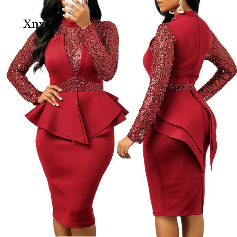 Midi Bodycon Paljettkjole
