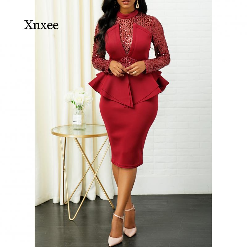 Midi Bodycon Paljettkjole