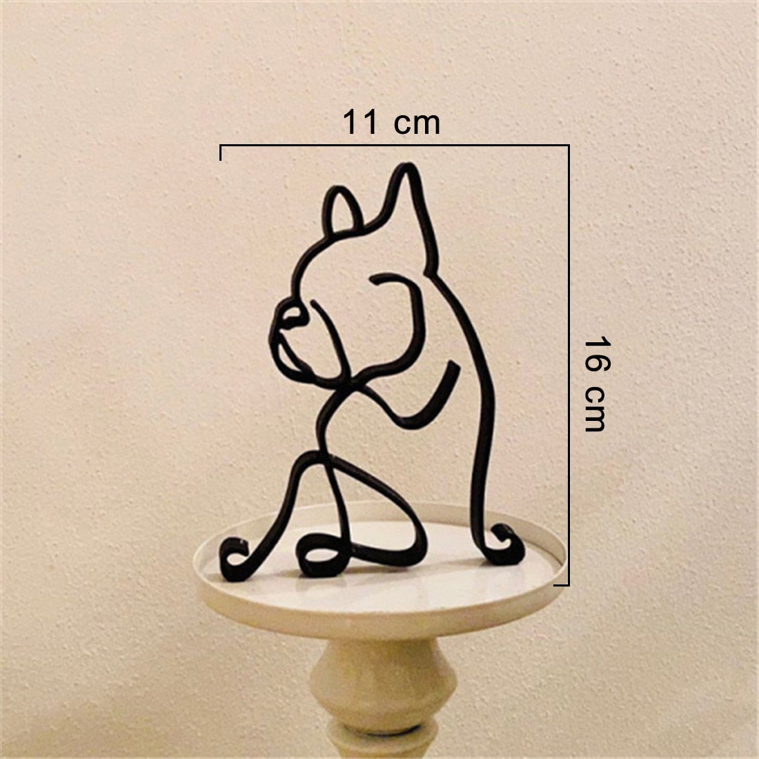 Minimalistisk hundekunstskulptur