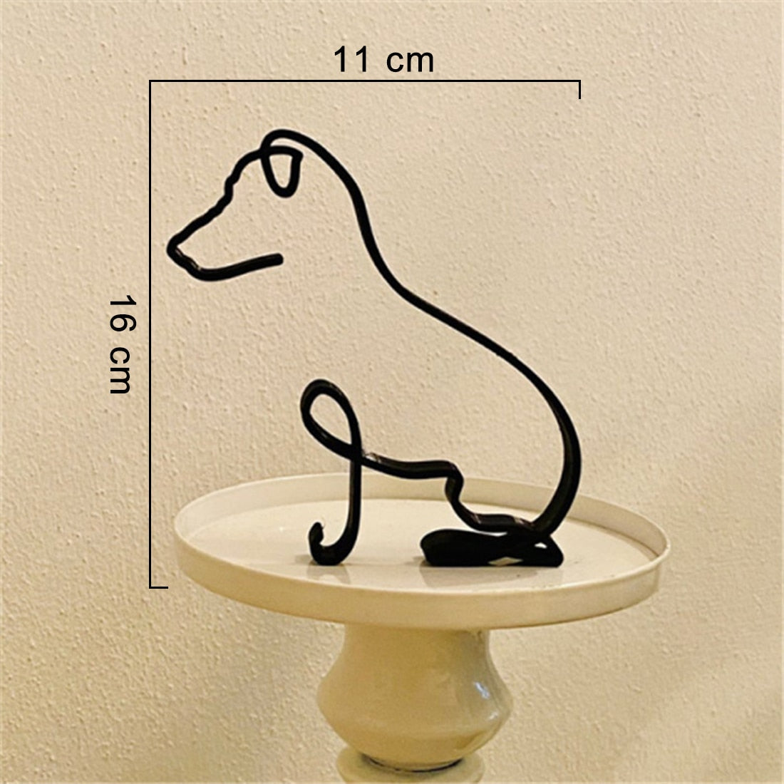 Minimalistisk hundekunstskulptur
