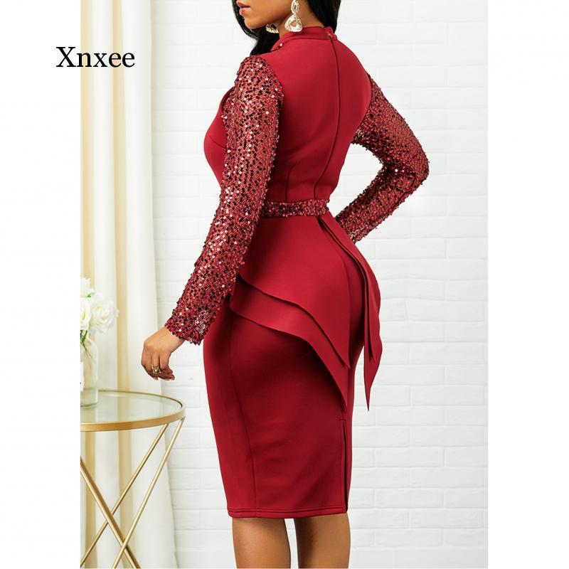 Midi Bodycon Paljettkjole