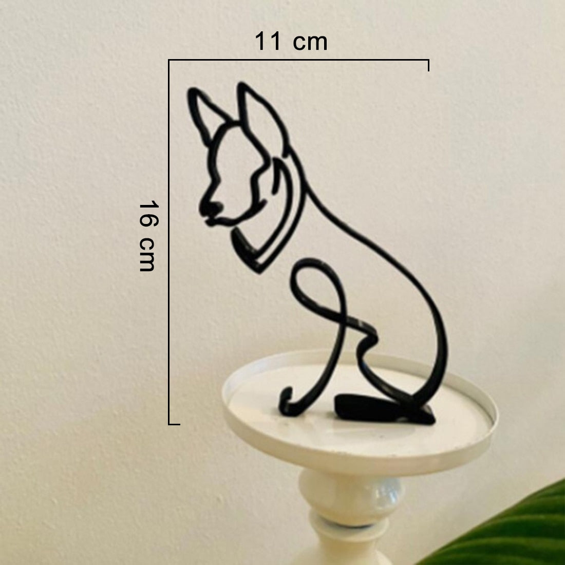 Minimalistisk hundekunstskulptur