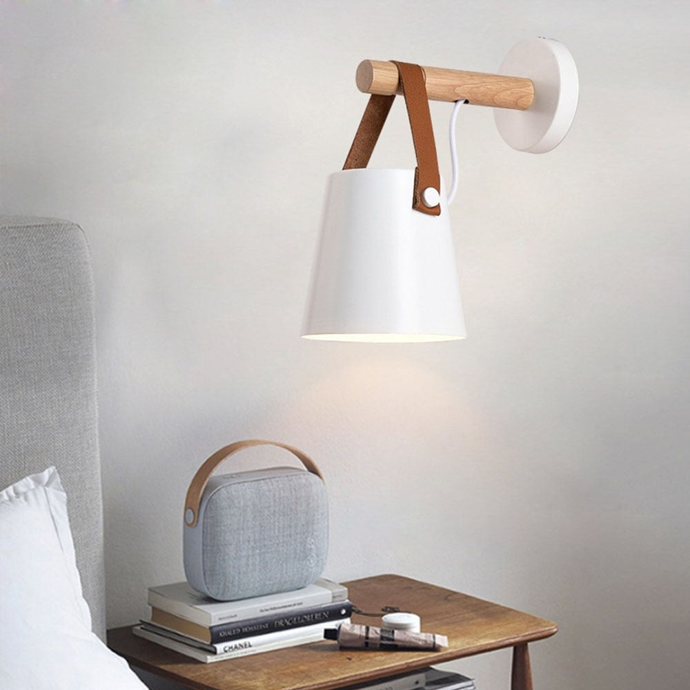 Nordic Wooden Vegglampe