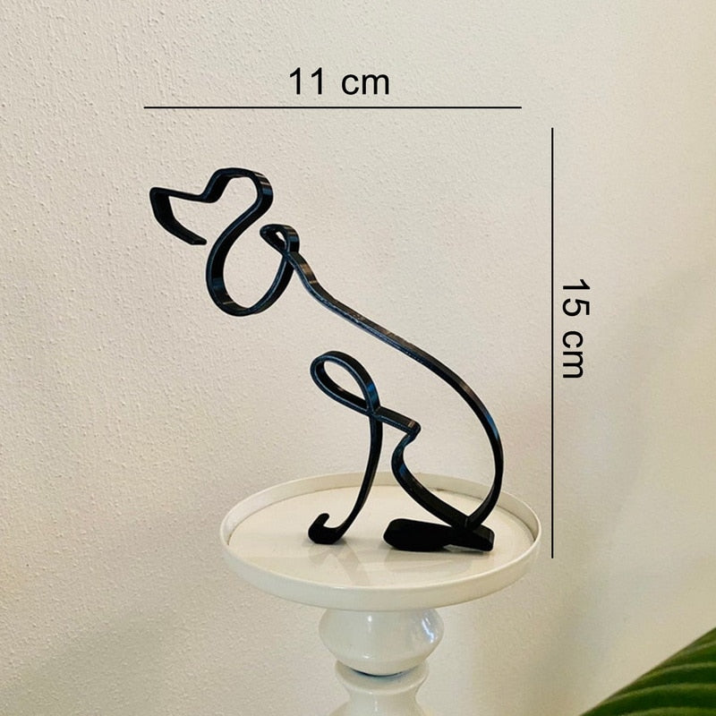 Minimalistisk hundekunstskulptur