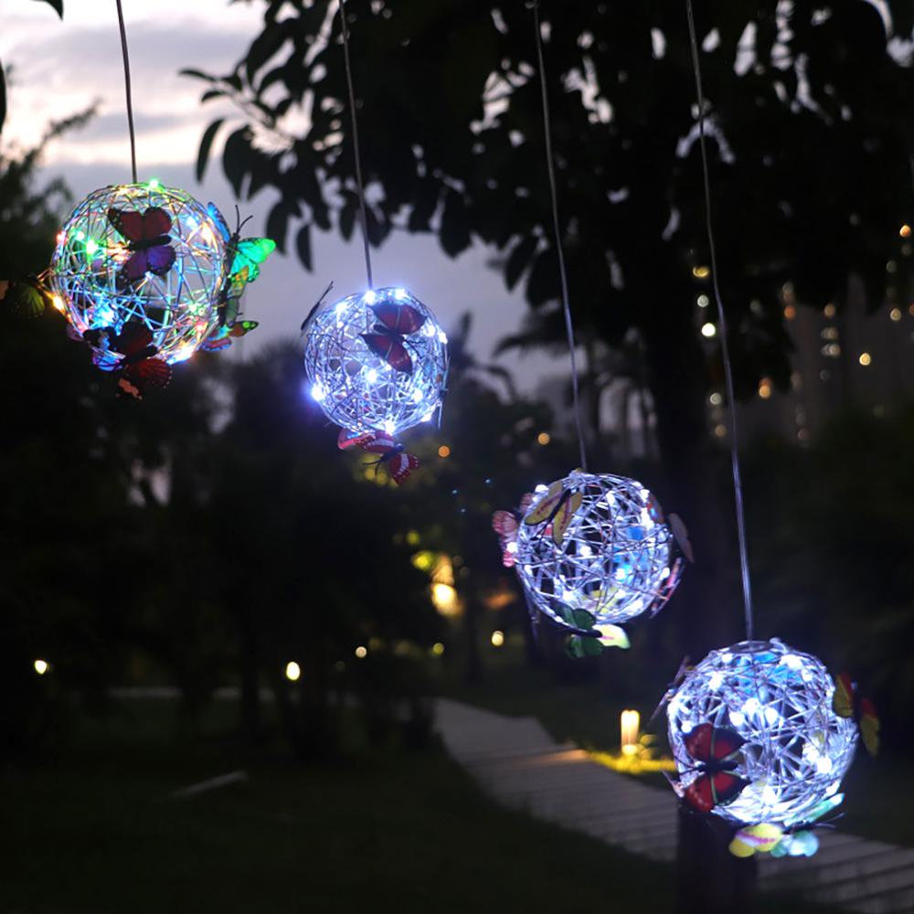 Solar opplyst Mesh Sommerfugl Orb