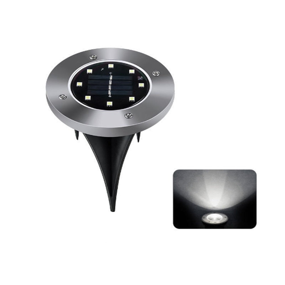 LED solcelledrevne disklys