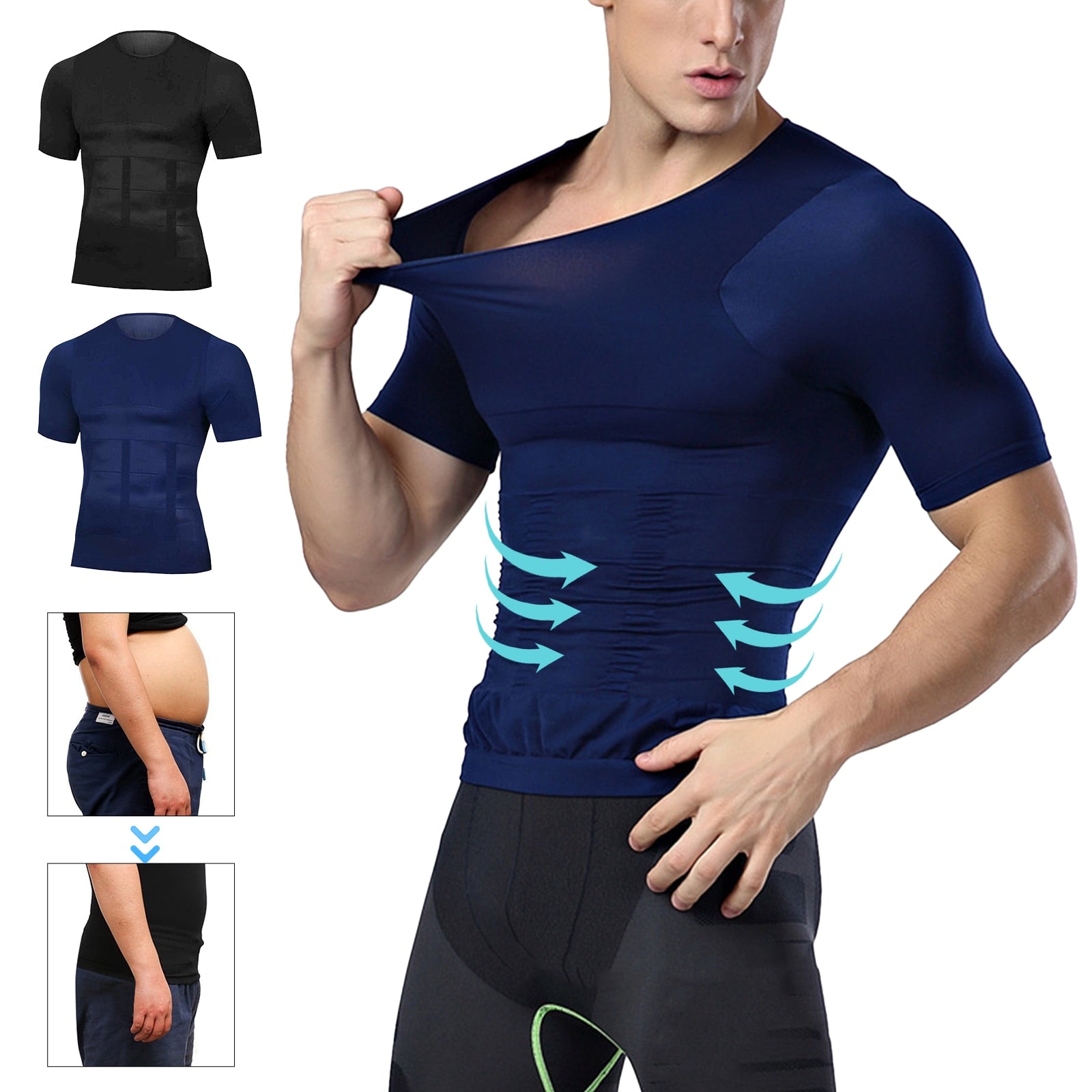 Slimming Shaper skjorte for menn