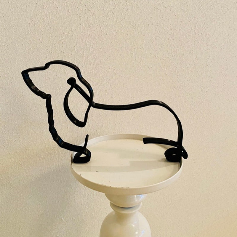 Minimalistisk hundekunstskulptur