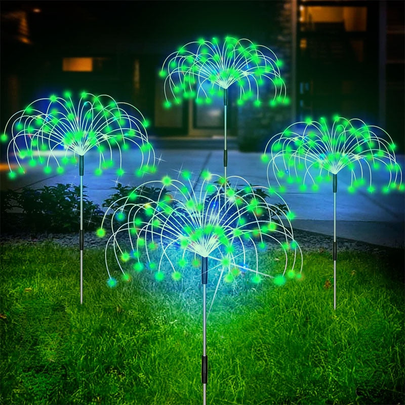 Vanntett solar hage fyrverkeri lampe